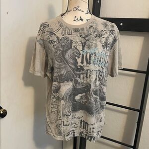 Y2K Modern Culture Graphic Distressed Design Pullover T-Shirt Emo 2000’s